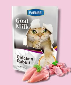 پوچ گربه فنبی مرغ و خرگوش در شیر بز