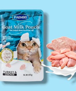 پوچ گربه فنبی مرغ و بوقلمون در شیر بز