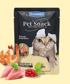 پوچ گربه فنبی مرغ و میگو و کرنبری
