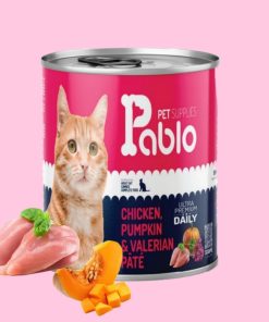 کنسرو گربه پابلو پته مرغ و کدو و کت نیپ(اولترا پرمیوم) (Pablo)