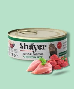 کنسرو گربه شایر نچرال مرغ و گوشت (Shayer)