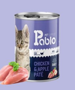 کنسرو گربه پابلو پته مرغ و سیب(اولترا پرمیوم) (Pablo)