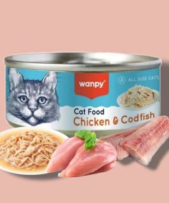 کنسرو گربه ونپی نچرال مرغ و ماهی کاد (Wanpy)