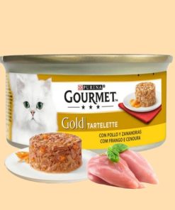 کنسرو گربه گورمت ترک کیکی تارت مرغ و هویج (Gourmet)