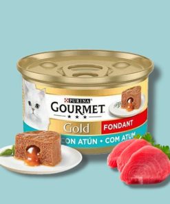 کنسرو گربه گورمت ترک مغزدار ماهی تن (Gourmet)