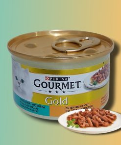 کنسرو گربه گورمت آلمانی چانک خرگوش و جگر (Gourmet)