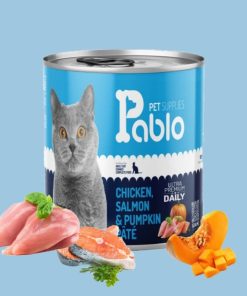 کنسرو گربه پابلو پته مرغ و کدو و سالمون(اولترا پرمیوم) (Pablo)