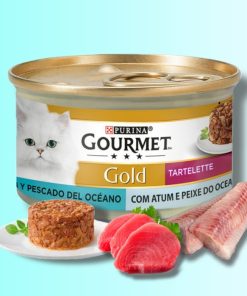 کنسرو گربه گورمت آلمانی کیکی تارت ماهی اقیانوسی و تن(Gourmet)