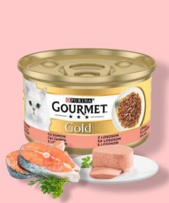 کنسرو گربه گورمت آلمانی پته ماهی سالمون (Gourmet)