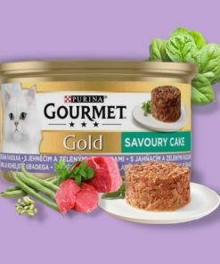 کنسرو گربه گورمت آلمانی کیکی بره و سبزیجات (Gourmet)