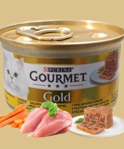 کنسرو گربه گورمت آلمانی پته مرغ و سبزیجات (Gourmet)